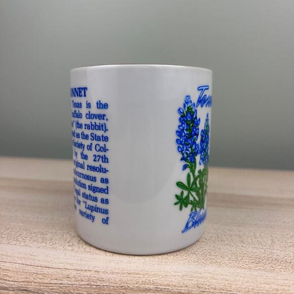 Vintage Texas Bluebonnets Mug State Flower Blue Bonnet Floral Home Decor Gift TX - Picture 5 of 7
